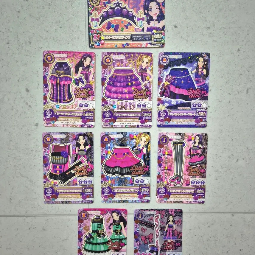 [BUNJANG] Aikatsu! Card Dolly Devil Nonorisa Set / 아이카츠 카드  돌리데빌 노노리사 세트&amp;조각 일괄판매