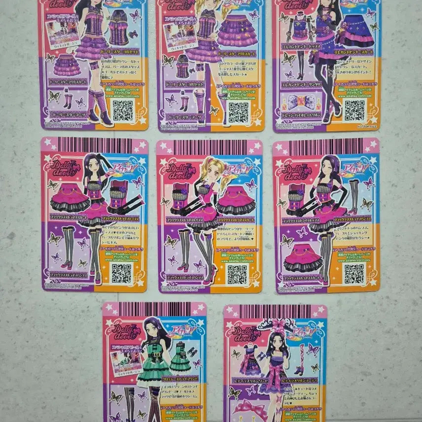 [BUNJANG] Aikatsu! Card Dolly Devil Nonorisa Set / 아이카츠 카드  돌리데빌 노노리사 세트&amp;조각 일괄판매