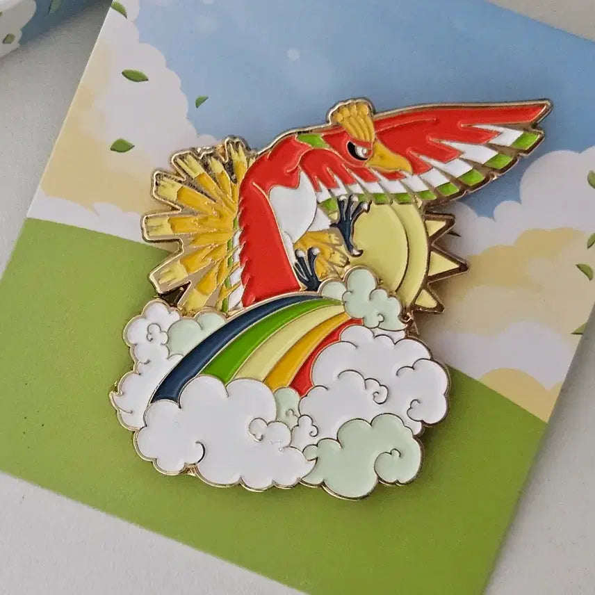 [BUNJANG] Isaac Toast Pokemon Ho-Oh Badge (Secret) / 이삭토스트 포켓몬 칠색조 뱃지(시크릿)