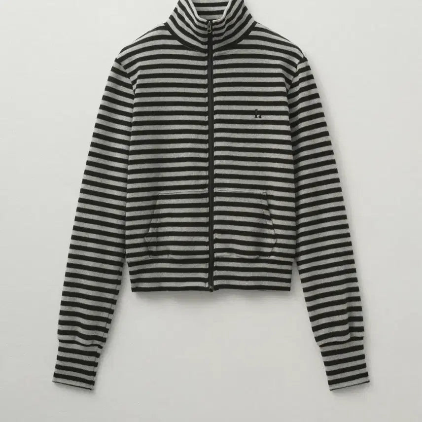 [SOLD OUT] 헬레네파리스 파리앤 스트라이프 니트 집업 [볼드 블랙]