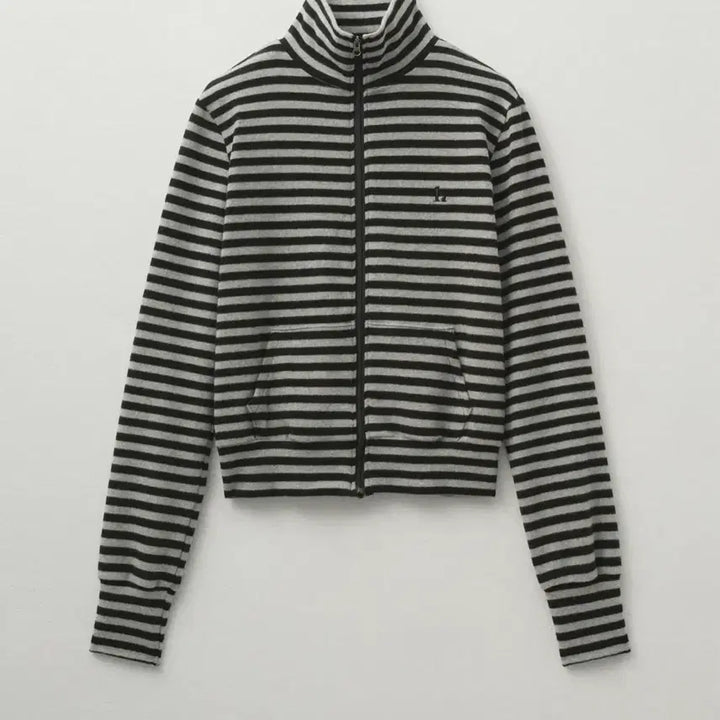 [SOLD OUT] 헬레네파리스 파리앤 스트라이프 니트 집업 [볼드 블랙]