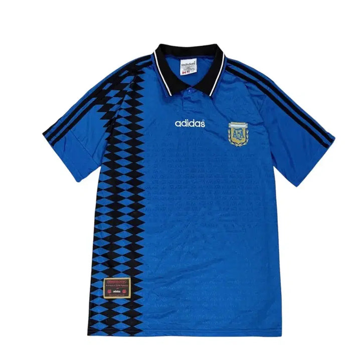 [BUNJANG] Adidas Argentina 90s Retro Half-Sleeve Jersey (Size 105) / 90년대 아디다스 아르헨티나 유니폼 져지 반팔 (105)