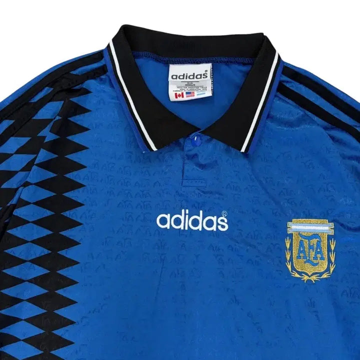 [BUNJANG] Adidas Argentina 90s Retro Half-Sleeve Jersey (Size 105) / 90년대 아디다스 아르헨티나 유니폼 져지 반팔 (105)