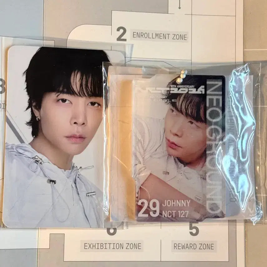 [BUNJANG] NCT 10th Anniversary Neozone Johnny Lenticular Acrylic Keyring Mission Photocard / 엔시티 10주년 팝업 네오그라운드 쟈니 렌티큘러 아크릴키링 미션포카