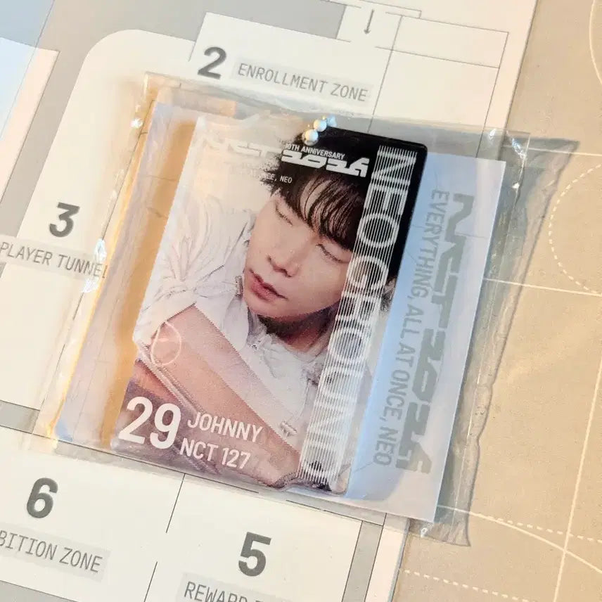 [BUNJANG] NCT 10th Anniversary Neozone Johnny Lenticular Acrylic Keyring Mission Photocard / 엔시티 10주년 팝업 네오그라운드 쟈니 렌티큘러 아크릴키링 미션포카