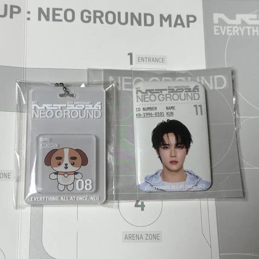 [BUNJANG] NCT WayV Xiaojun &amp; Kun Pop-up Neo Ground Badge Set / 엔시티 wayV 웨이션브이 샤오쥔 쿤 팝업 네오그라운드 뱃지 가챠 양도