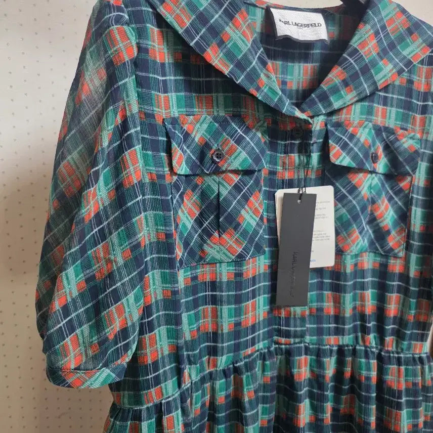 [BUNJANG] Karl Lagerfeld Chiffon Dress Size 66 / 칼라거펠트 쉬폰원피스66사이즈(새상품)