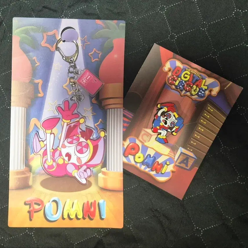 [BUNJANG] Pomni Digital Circus Official Keyring Pin Badge Set / 폼니 디지털 서커스 공식 키링 핀 뱃지 세트