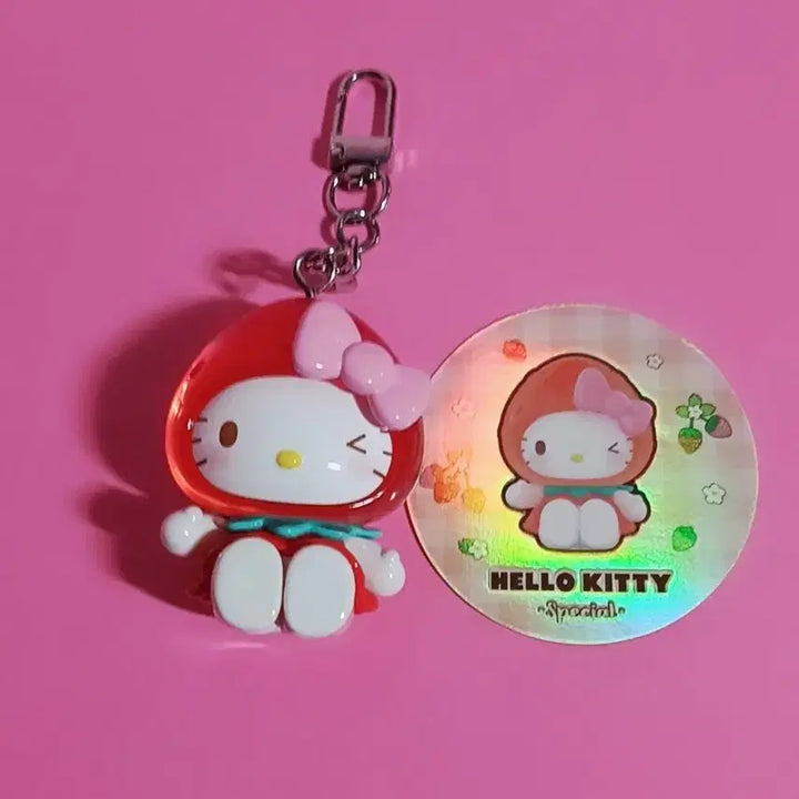 [BUNJANG] TOP TOY Sanrio Strawberry Kitty Figure Random Keychain / 탑토이 산리오 스트로베리 딸기 피규어 랜덤 키링 / 히든 헬로키티 스페셜