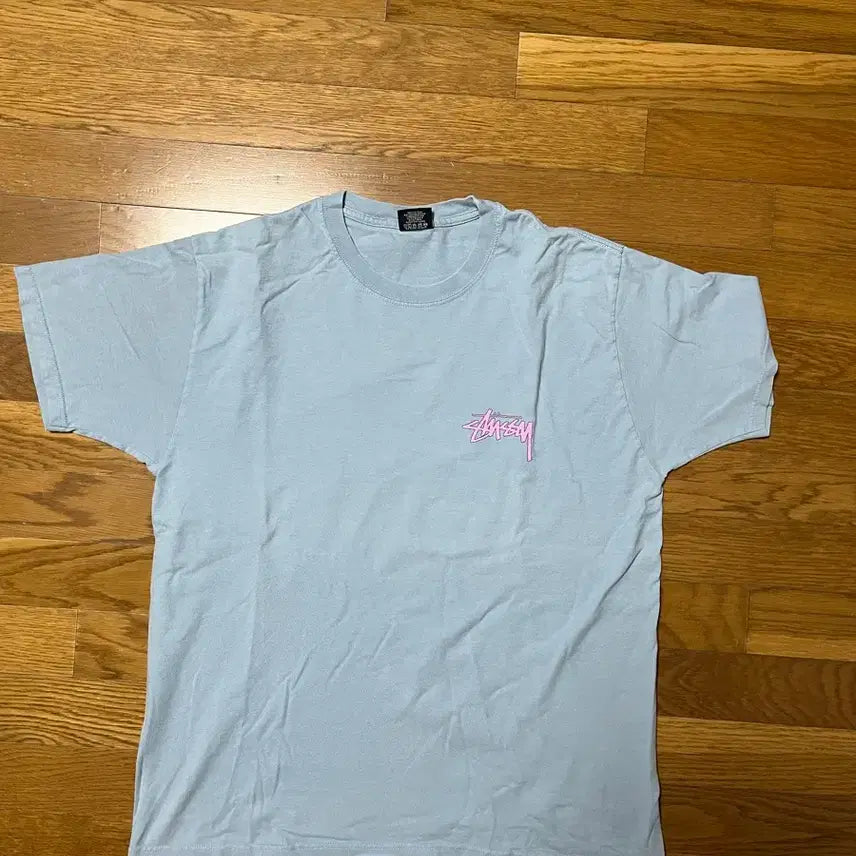 [BUNJANG] Stussy Short Sleeve T-Shirt Sky Blue / 스투시 반팔 라지 스카이블루