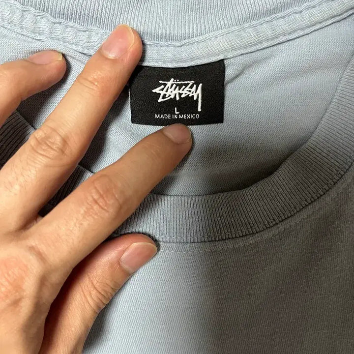 [BUNJANG] Stussy Short Sleeve T-Shirt Sky Blue / 스투시 반팔 라지 스카이블루
