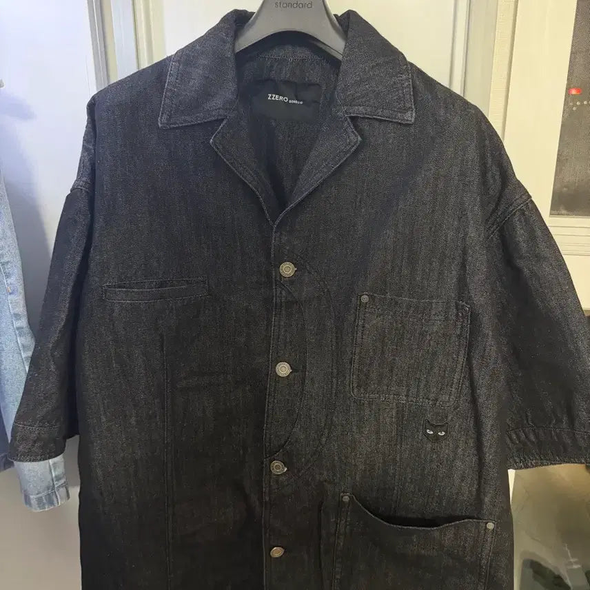 [BUNJANG] Songzio Xeeo Short Sleeve Denim Shirt XL / 송지오 지제로 반팔 데님셔츠 xl