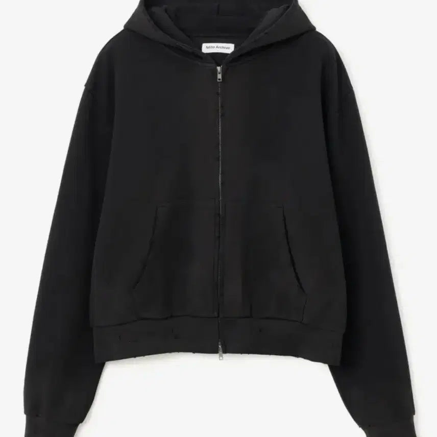 [SOLD OUT] 밀로아카이브 데미지 쇼트 후디 집업 M