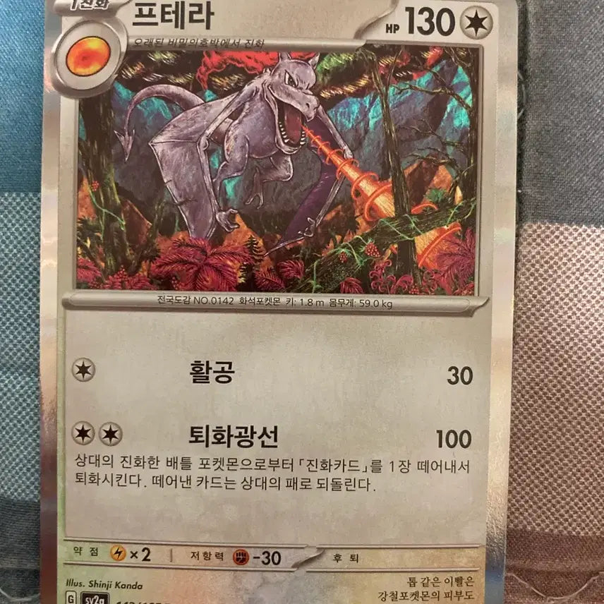 [BUNJANG] Pokemon Card Aerodactyl 142/165R / 포켓몬 카드 프테라 142/165R