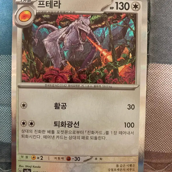 [BUNJANG] Pokemon Card Aerodactyl 142/165R / 포켓몬 카드 프테라 142/165R