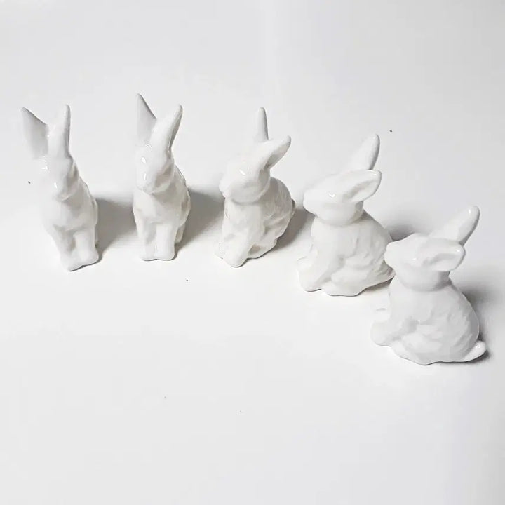 [BUNJANG] Japanese Rabbit Figurine Set (5 Pieces) / 일본 토끼 오브제 5개 세트