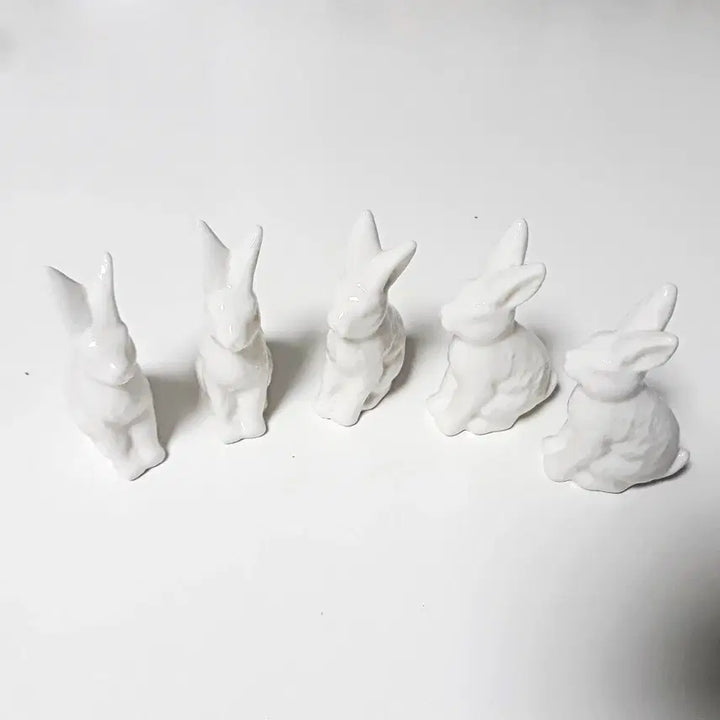 [BUNJANG] Japanese Rabbit Figurine Set (5 Pieces) / 일본 토끼 오브제 5개 세트