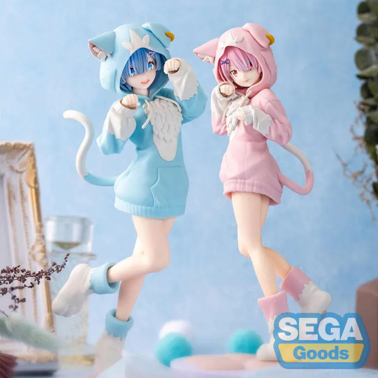 [BUNJANG] Sega EXTELLA Mofumofu Rem &amp; Ram Set (Sealed) / (미개봉) 세가 엑스텔라 모후모후 렘&amp;람 세트