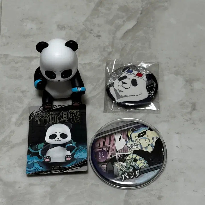 [BUNJANG] Jujutsu Kaisen Panda Figure + Badge Set / 주술회전 판다 피규어 + 뱃지 세트