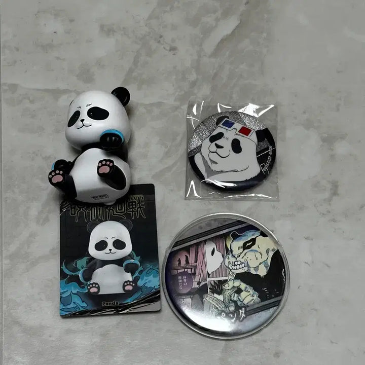 [BUNJANG] Jujutsu Kaisen Panda Figure + Badge Set / 주술회전 판다 피규어 + 뱃지 세트