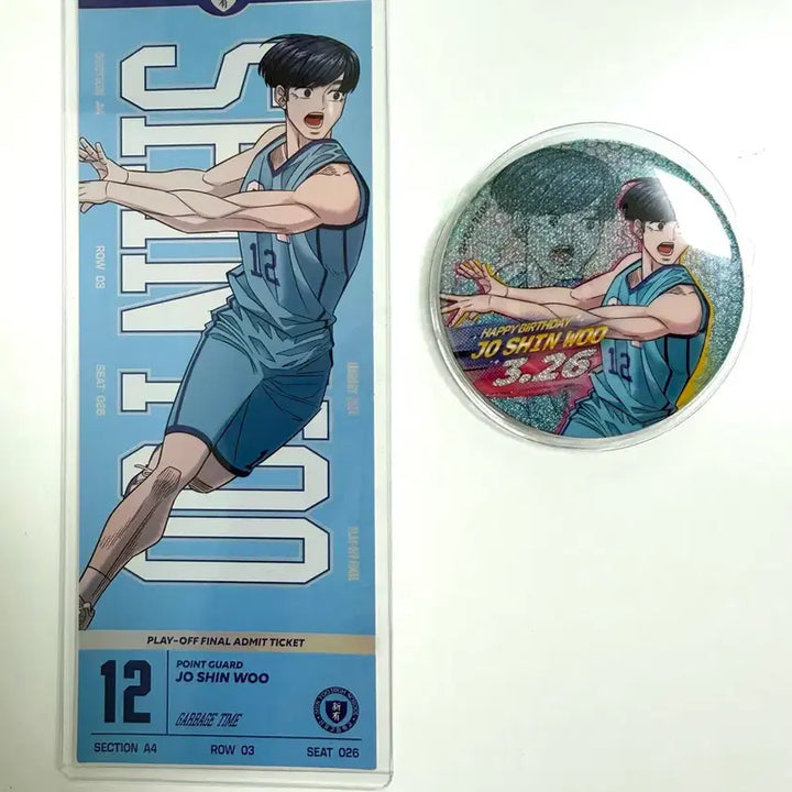 [BUNJANG] Garbage Time Jo Shin-woo Player Ticket &amp; Can Badge Bundle Set / 가비지타임 갑타 조신우 선수티켓 캔뱃지 일괄