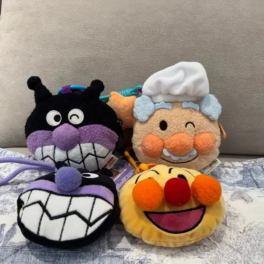 [SOLD OUT] 호빵맨 세균맨 잼아저씨 파우치 키링 및 세균맨 호빵맨 파우치