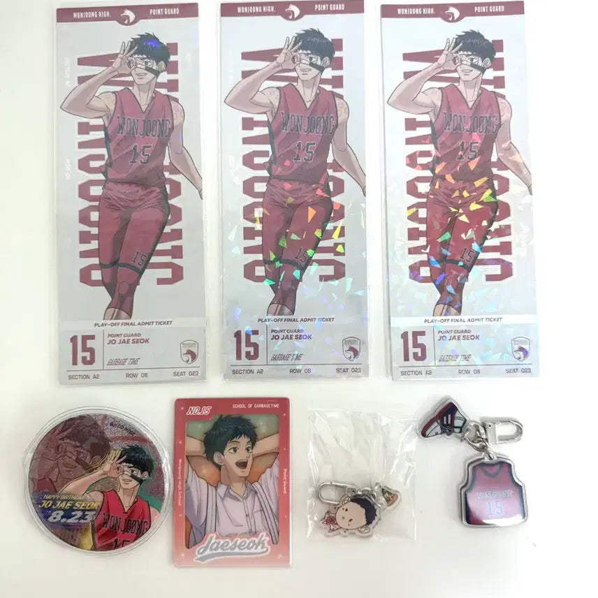 [BUNJANG] Garbage Time Cho Jae-seok Player Ticket, Can Badge, Photocard, Keychain Bundle Set / 가비지타임 갑타 조재석 선수티켓 캔뱃지 포토카드 키링 일괄