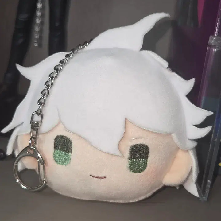 [BUNJANG] Super Danganronpa Nagito Komaeda Manju Mochi Plush Charm / 슈퍼 단간론파 코마에다 나기토 만쥬 모찌 누이 키링