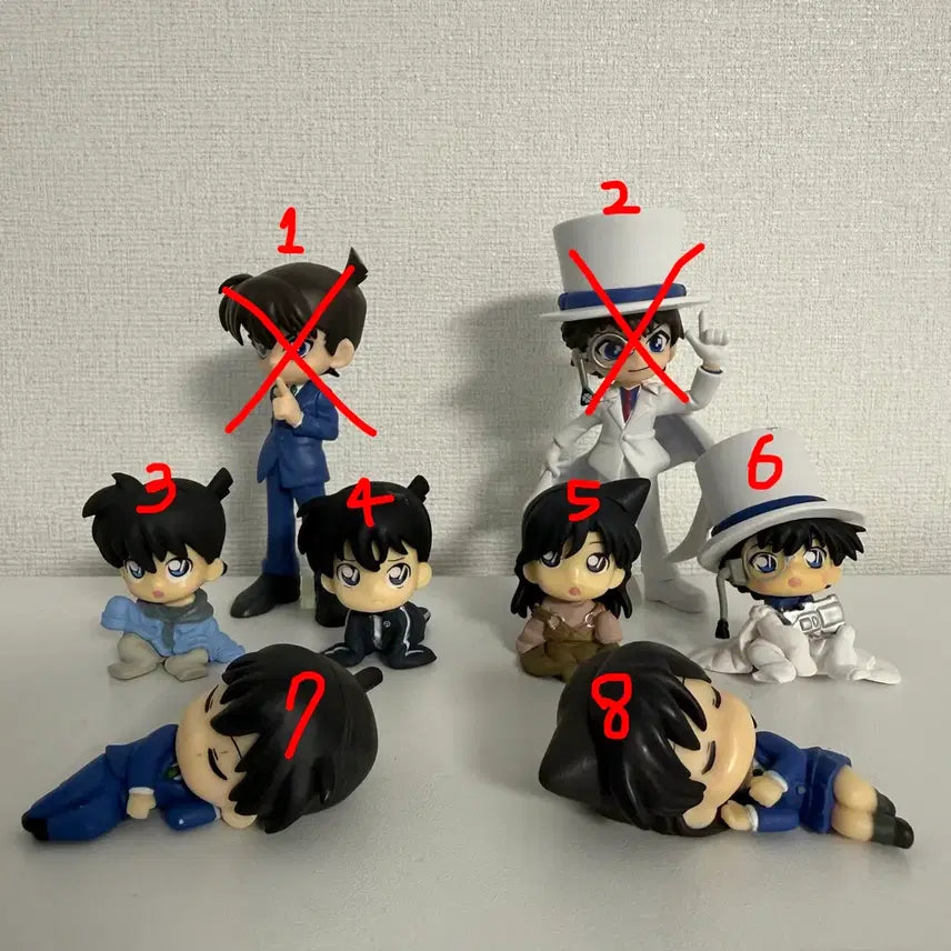 [BUNJANG] Detective Conan Chibi Figures (Ran, Kaito Kid, Shinichi, Ran) / 명탐정코난 피규어
