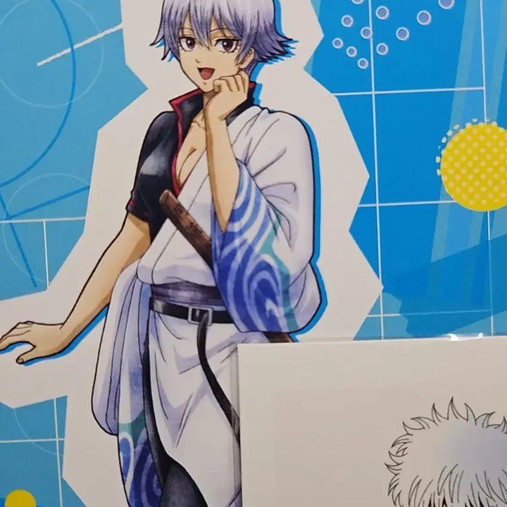 [BUNJANG] Gintama Sakata Gintoki Byakuya Pack-man Acrylic Stand &amp; Ginko Postcard &amp; Pascha Bundle Set / 일괄)은혼 사카타긴토키 백야차 주먹밥아크릴스탠드&amp;긴코 특전엽서&amp;파샤 급처