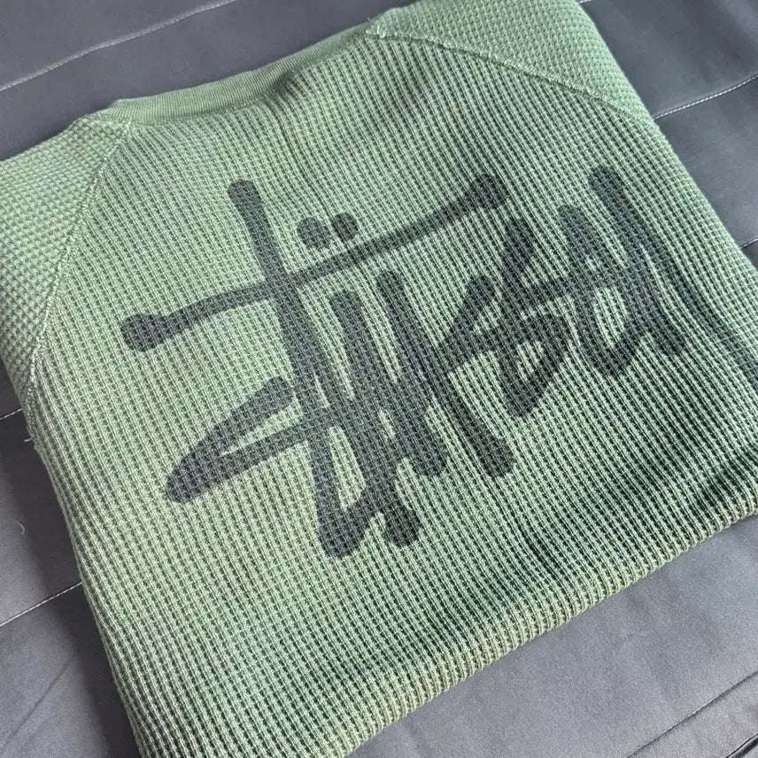 [BUNJANG] Stussy Raglan Thermal Longsleeve Crew Pine L / 스투시 래글런 써멀 롱슬리브 크루 파인 (L사이즈)
