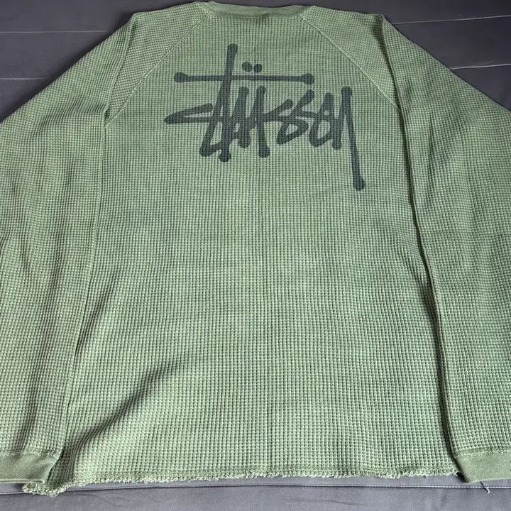 [BUNJANG] Stussy Raglan Thermal Longsleeve Crew Pine L / 스투시 래글런 써멀 롱슬리브 크루 파인 (L사이즈)