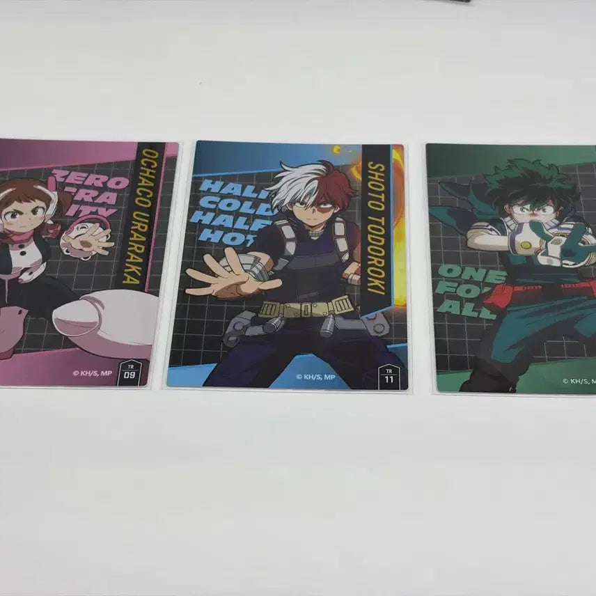 [BUNJANG] My Hero Academia Character Card 3-Set (Uraraka, Todoroki, Midoriya) / 나의 히어로 아카데미아 카드 3종 세트