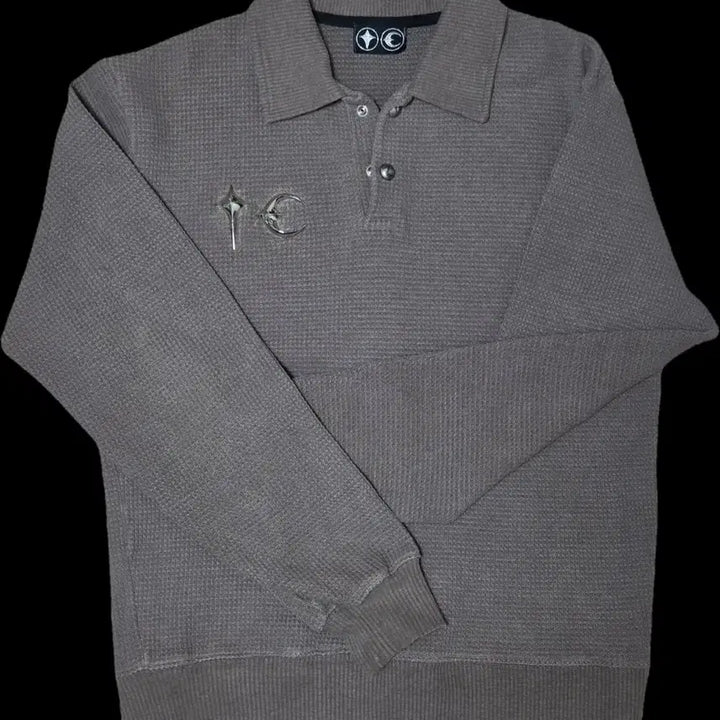 [BUNJANG] THUG CLUB Thermal Long Sleeve Polo Shirt / 떠그클럽 써멀 긴팔 카라티 데드스탁
