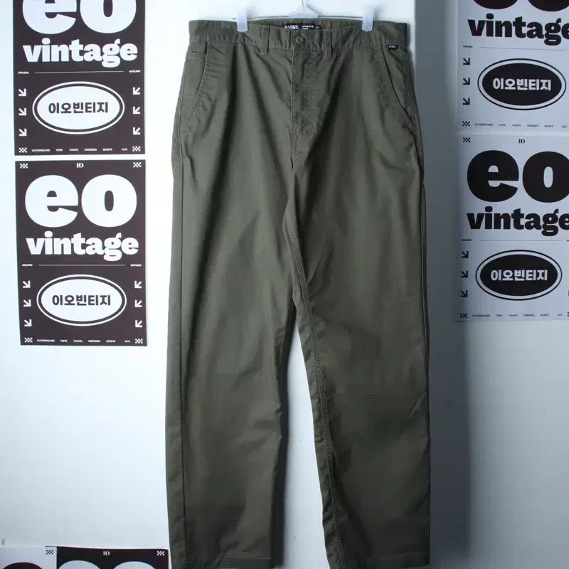 [SOLD OUT] (L-XL) 반스 면바지 팬츠 치노 카키 아메카지-274A