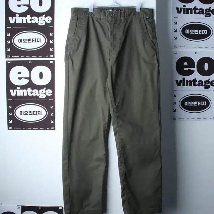 [SOLD OUT] (L-XL) 반스 면바지 팬츠 치노 카키 아메카지-274A