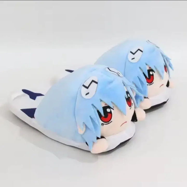 [BUNJANG] Evangelion Ayanami Rei Plush Slippers / [현물] 에반게리온 아야나미 레이 누이 실내화 인형 슬리퍼