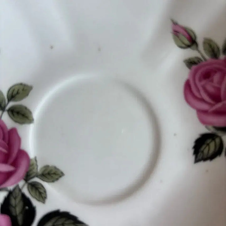 [BUNJANG] G.C. Co. Bone China Trio - Vintage English Rose &amp; Gold Trim / 영국 빈티지 지누인 본차이나 트리오