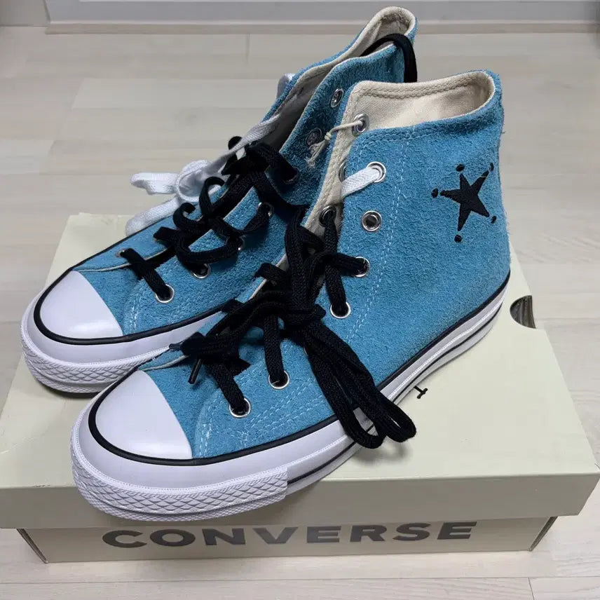 [BUNJANG] Converse x Stussy Chuck 70 Hi Sky Blue / 새상품/245)컨버스 x 스투시 척 70 하이 스카이 블루 판매.