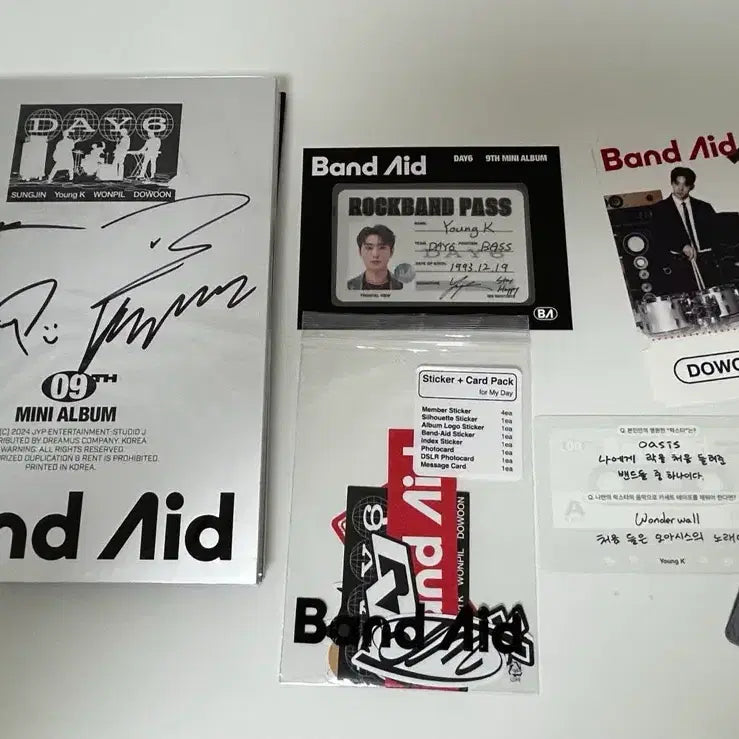[BUNJANG] Day6 Band Aid Lucky Draw Signed Album / 데이식스 밴드에이드 럭드 사인앨범