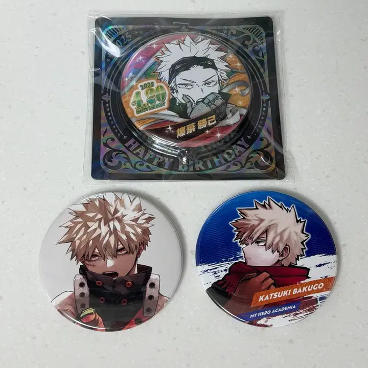 [BUNJANG] My Hero Academia Bakugo 2025 Birthday &amp; Shinshiguel Can Badge Bundle Set / (일괄) 나의 히어로 아카데미아 바쿠고 2025 생일 신십걸 캔뱃지