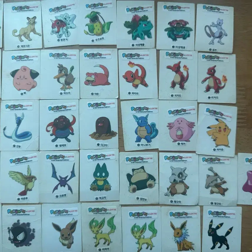[BUNJANG] Lotte Pokémon Sticker Bundle Set / 롯데 포켓몬 띠부씰 일괄