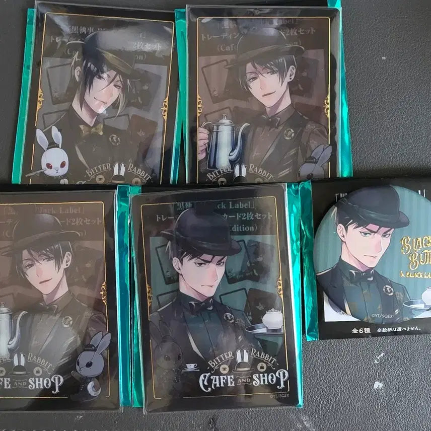[BUNJANG] Black Butler Bitter Rabbit Bundle Set Can Badge Photocard Vincent Diederich Sebastian / 택포)흑집사 비터래빗 일괄 판매 캔뱃지 포카 빈센트 디데리히 세바스찬