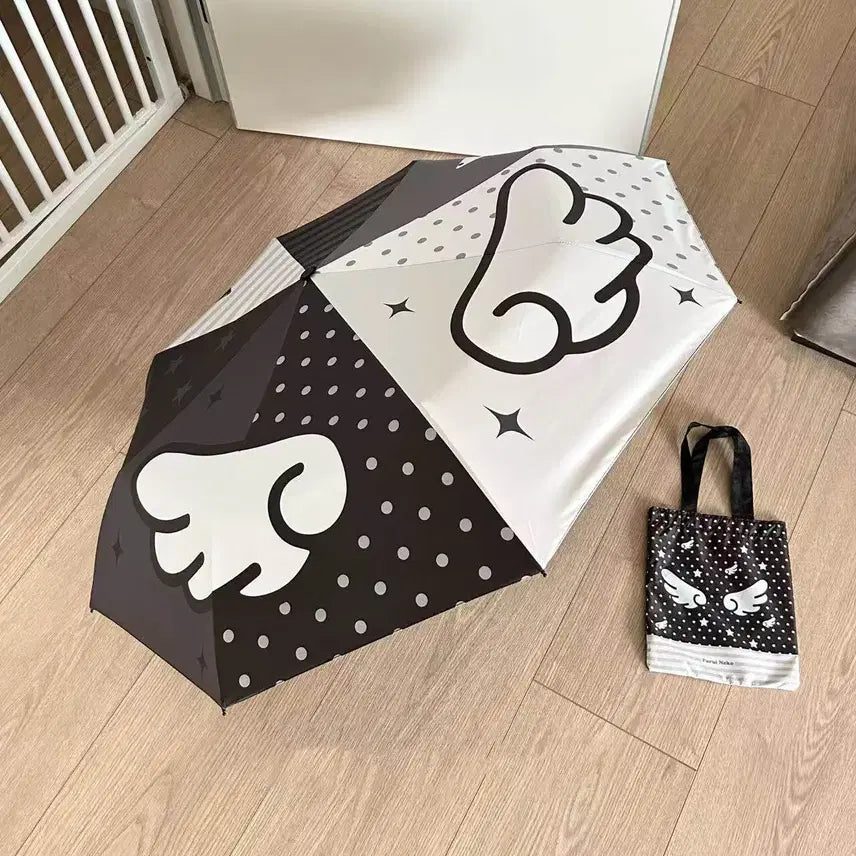 [SOLD OUT] 서브컬쳐 지뢰계 천사날개 우양산 (파우치포함)