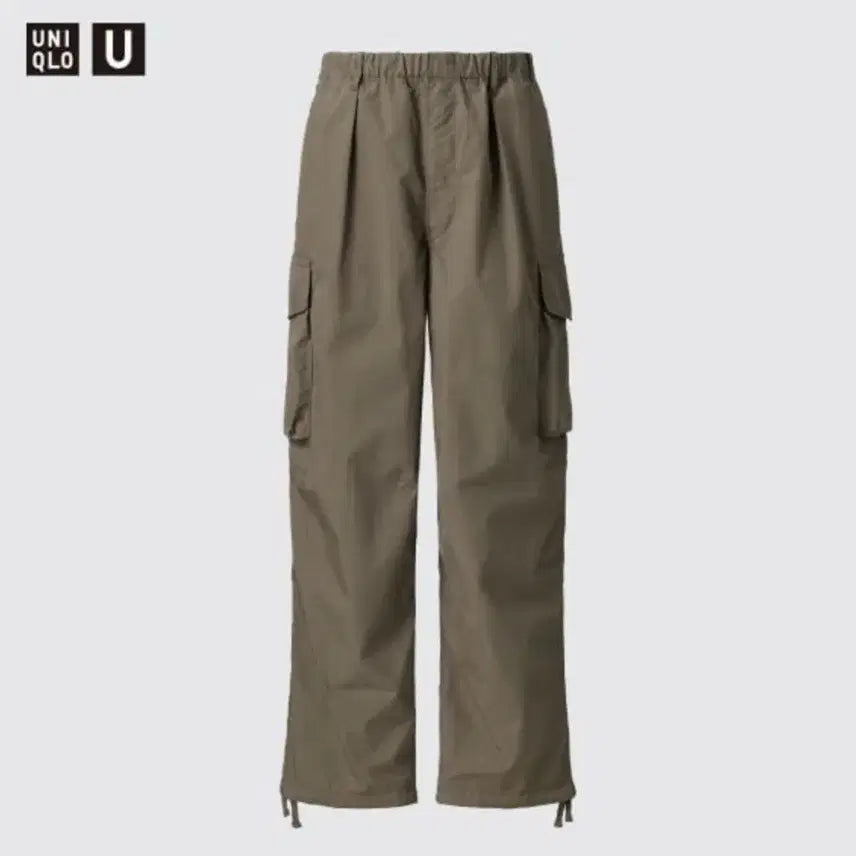 [BUNJANG] Uniqlo U Wide Fit Parachute Cargo Pants Olive L / 유니클로U 와이드핏 파라슈트 카고팬츠 올리브 L