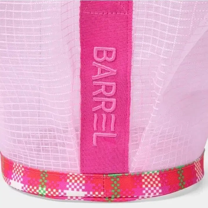 [BUNJANG] Barrel Swim Bag Pink Checkered Pattern / 새상품 배럴 수영가방