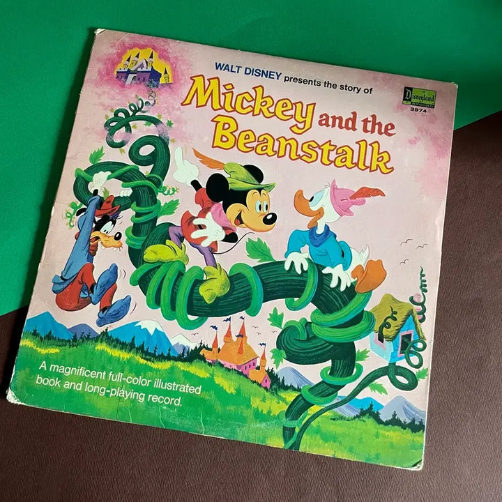 [BUNJANG] Walt Disney Mickey and the Beanstalk Vintage Vinyl Audio Reading Book (1968) / 1960s/월트디즈니 미키와콩나무 빈티지 바이닐 오디오리딩북