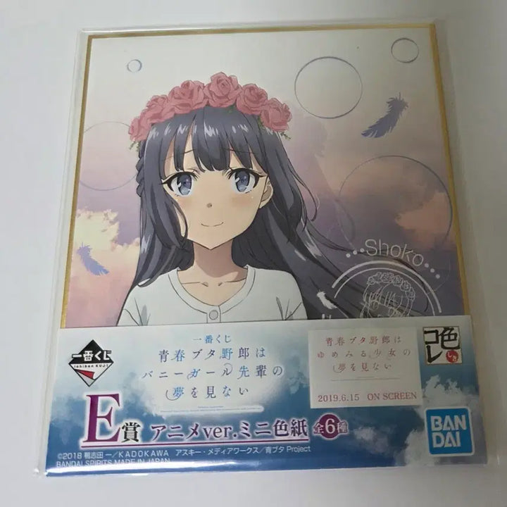 [BUNJANG] Rascal Does Not Dream of Bunny Girl Senpai Makise Shoko Color Paper / 청춘돼지 색지 마키노하라 쇼코 청춘 돼지
