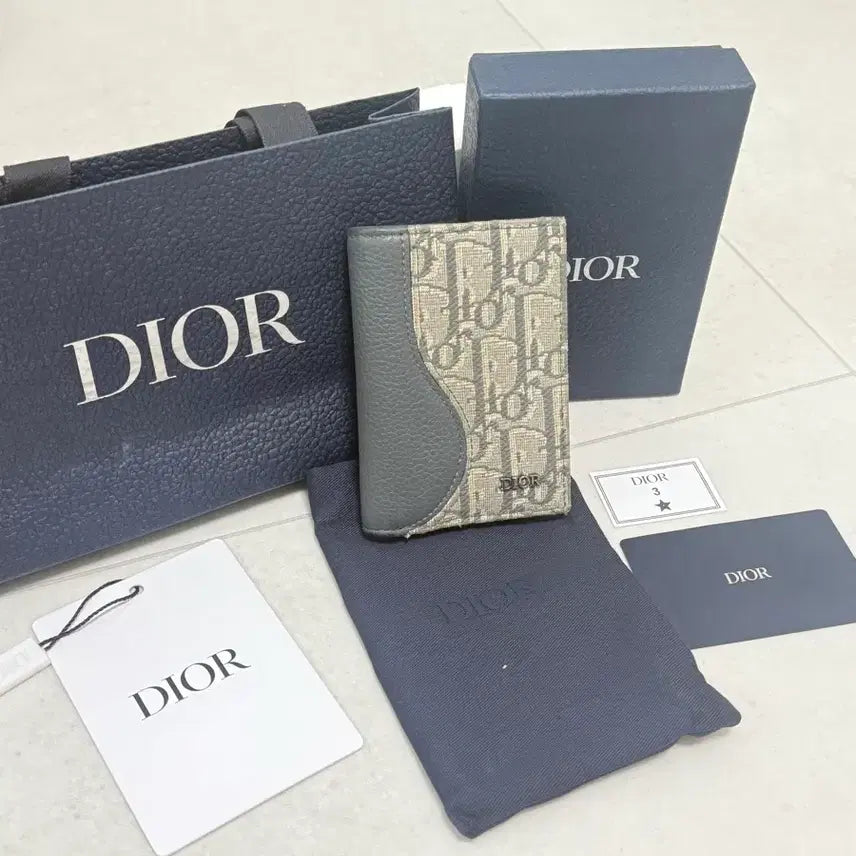 [BUNJANG] Christian Dior New Saddle Organizer Wallet Gray Full Set / [정품]디올 신형 새들 오거나이저(풀구성)