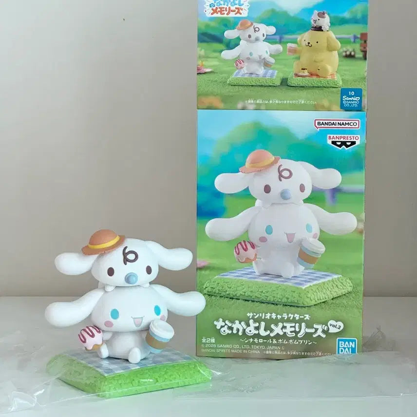 [BUNJANG] Sanrio Characters Nakayoshi Memories Cinnamoroll &amp; Pompompurin Figure Set (Bandai Namco) / 시나모롤 밀크 피규어 나카요시 메모리즈